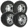 Lot de 4 Roues Complètes en Alu pour Quads Shineray 200cc ST-6A, Pièces Shineray 200 ST6A
