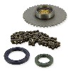 Kit pignon et chaine de démarreur pour moteurs Skyteam 50cc, Pièces PBR Skyteam ZB Honda