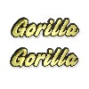 2 x Logo Gorilla autocollant en plastique pour réservoir Skymini SkyTeam, Pièces Skymini Monkey - Gorilla