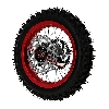 Roue Arrière Complète 12'' Rouge pour Dirt Bike AGB29, Pieces Dirt Bike