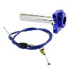 Poignée d'accélérateur rapide de qualité Bleu + Cable, Pièces Pocket Bike