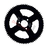 Couronne Renforcée 72 Dents 3 Trous pour Chaine Petit Pas de Pocket Bike 4 Branches, Pieces Bike Nitro