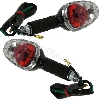 Paire de clignotant Carbone pour scooter Baotian BT49QT-11, Pieces Baotian BT49QT-11