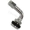 Valve coudée pour pneu Tubeless (chrome), Pieces Baotian BT49QT-11