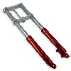 Fourche Pocket bike Supermotard rouge, Pièces Pocket Supermotard