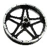 Jante arrière noir pocket bike Cross (10'', type 1 ), Pieces Dirt Nitro