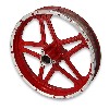 Jante arrière rouge pocket bike Cross (10'', type 1 ), Pieces Dirt Nitro