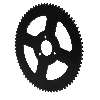 Couronne Renforcée 74 Dents Petit Pas H25 pour Pocket Supermotard (3 Trous - 4 Branches - Ø26mm), Pièces Pocket Supermotard