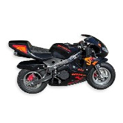 Pocket Bike 49cc noir avec optique avant