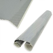 Rouleau autocollant de covering imitation carbone pour de Pocket MT4 (Gris-clair)