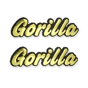 2 x Logo Gorilla autocollant en plastique pour réservoir Skymini SkyTeam