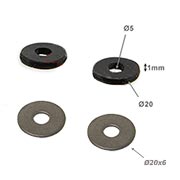 2x Rondelle de caoutchouc + metal pour carénage