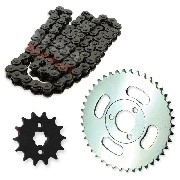 Kit transmission Chaine + couronne + pignon pour Skymini 10 pouces ST50-8/8A