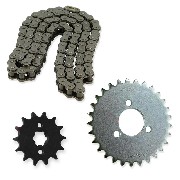 Kit transmission Chaine + couronne + pignon pour Skymini ST50-8B/8C