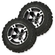 Lot de 2 Roues arrière Complètes en Alu pour Bashan 300cc BS300AU-2