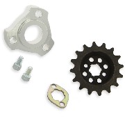 Pignon déporté + déport arrière pour Monkey (16 dents, 15mm)