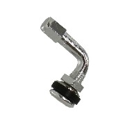 Valve coudée pour pneu Tubeless (chrome)