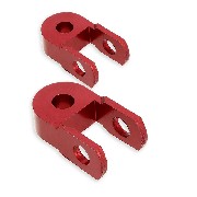 2 Réhausseurs garde au sol pour amortisseur dirt bike 3cm (Rouge)