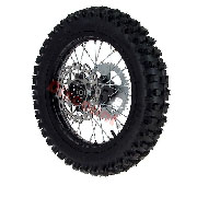 Roue Arrière Complète 14'' Noire pour Dirt Bike AGB30