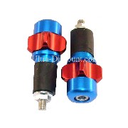 Embout de guidon Tuning Rouge-Bleu foncé (type2)