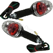 Paire de clignotant Carbone pour scooter Baotian BT49QT-11