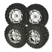 Lot de 4 Roues Complètes en Alu pour Quads Bashan 250cc BS250AS-43