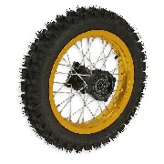 Roue Arrière 12'' Or pour Dirt Bike AGB29