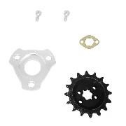 Pignon déporté + déport arrière pour Monkey (16, dents, 7mm)
