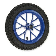 Roue arrière complète pocket bike Cross (8'' bleu)