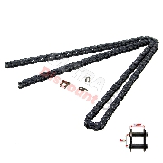 Chaine 68 Maillons RENFORCÉE Gros Pas TF8 pour Pocket Supermotard