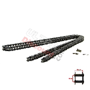 Chaine 70 Maillons RENFORCÉE Gros Pas T8F pour Pocket Supermotards
