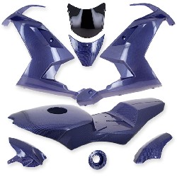 Carénage CARBONE Spéciale Edition pour Pocket Nitro (Bleu)