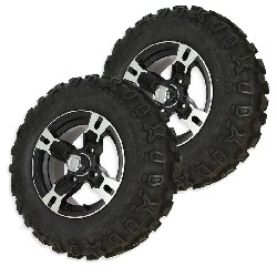 Lot de 2 Roues avant Complètes en Alu pour Bashan 300cc BS300AU-2, Bashan 300cc BS300AU-2