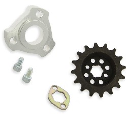 Pignon déporté + déport arrière pour Monkey (16 dents, 15mm)