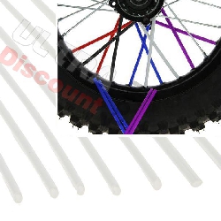 Couvre rayons pour dirt bike (12 pcs) - BLANC