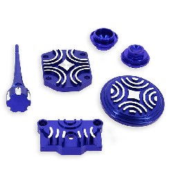 Kit Décoration Tuning pour Moteur de Dirt Bike (Bleu type 1)