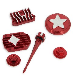 Kit Décoration Tuning pour Moteur de Dirt Bike (Rouge type 2)