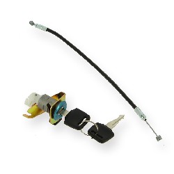 Serrure de selle + cable pour mini scooter