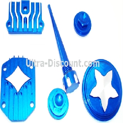 Kit Décoration Tuning pour Moteur de Dirt Bike (Bleu type 2)